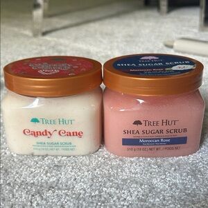 Tree Hut Shea Sugar Scrub Duo - Candy Cane & Moroccan Rose